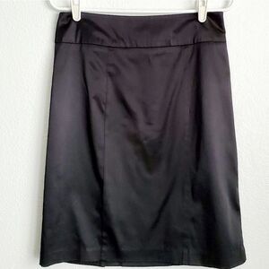 Vintage 90's George Black Satin Skirt Sz 4P
